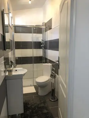 Ein Badezimmer in der Unterkunft Haus am Mühlbach