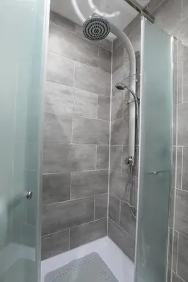 Ein Badezimmer in der Unterkunft Haus Sybille