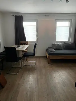 Ein Sitzbereich in der Unterkunft Ferienwohnung Eport