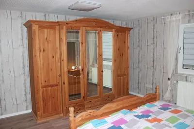 Ein Bett oder Betten in einem Zimmer der Unterkunft fewogriebelschied