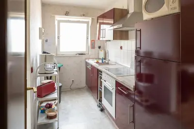 Küche/Küchenzeile in der Unterkunft Gästezimmer Strauß