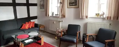 Ein Sitzbereich in der Unterkunft Ferienwohnung Collato - Boppard Zentrum am Marktplatz