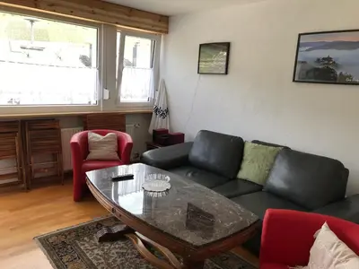 Ein Sitzbereich in der Unterkunft Beim Winzer