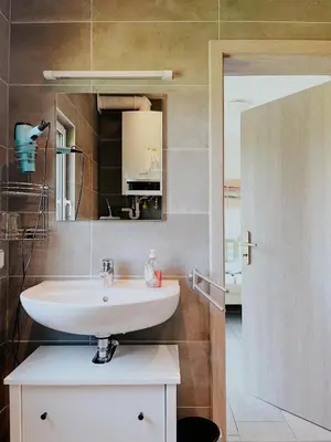Ein Badezimmer in der Unterkunft Waldhaus Lahnstein