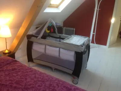 Ein Bett oder Betten in einem Zimmer der Unterkunft Ferienhaus Atelier