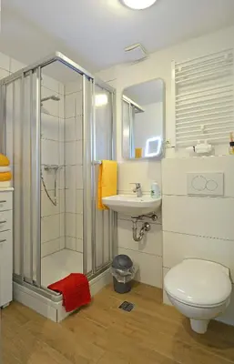 Ein Badezimmer in der Unterkunft FeWo Kröger