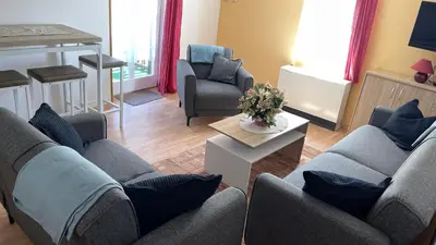 Ein Sitzbereich in der Unterkunft Haus-Born-Simon