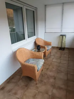 Ein Sitzbereich in der Unterkunft Ferienwohnung Nesa