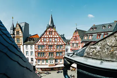 Ein allgemeiner Blick auf Bernkastel-Kues oder ein Stadtblick von der Ferienwohnung aus