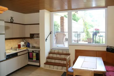 Küche/Küchenzeile in der Unterkunft Ferienwohnung Feldhege