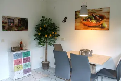 Ein Sitzbereich in der Unterkunft Ferienwohnung 