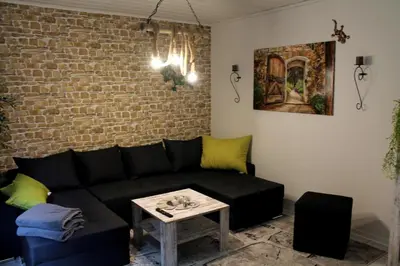 Ein Sitzbereich in der Unterkunft Ferienwohnung 