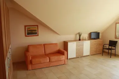 Ein Sitzbereich in der Unterkunft Ferienhaus Trimmisch