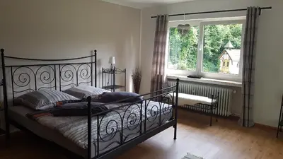 Ein Bett oder Betten in einem Zimmer der Unterkunft Pulgersmühle