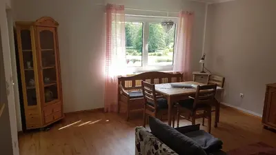 Ein Sitzbereich in der Unterkunft Pulgersmühle