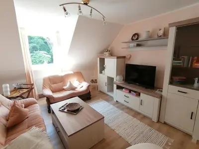 TV/Unterhaltungsangebot in der Unterkunft Moni's Ferienwohnung