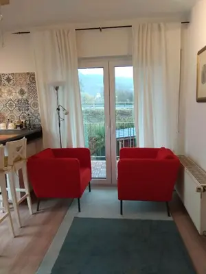 Ein Sitzbereich in der Unterkunft Gästehaus Lavendel an der Mosel