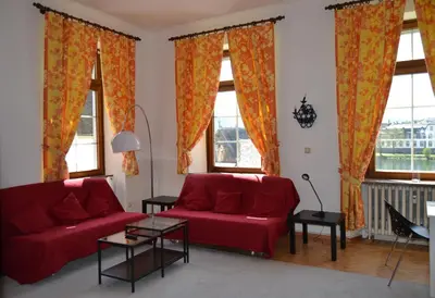 Ein Sitzbereich in der Unterkunft Ferienwohnungen am Stadtpalais - Bernkastel