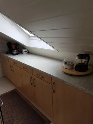 Küche/Küchenzeile in der Unterkunft Ferienwohnung Hedi