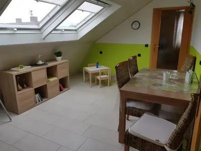 Küche/Küchenzeile in der Unterkunft Ferienwohnung Hedi