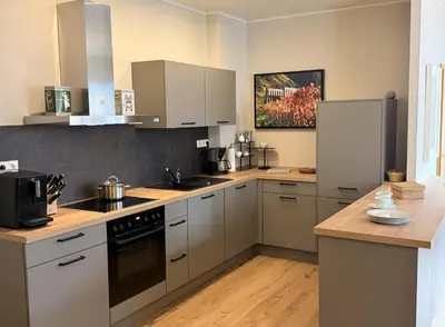 Küche/Küchenzeile in der Unterkunft Haus Osterlämmchen