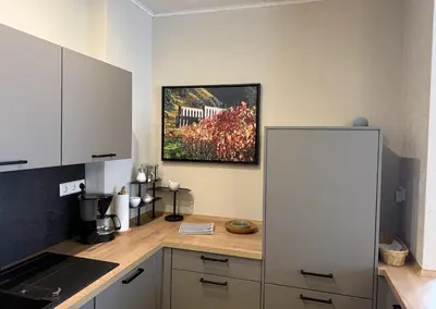 Küche/Küchenzeile in der Unterkunft Haus Osterlämmchen