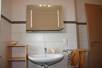 Ein Badezimmer in der Unterkunft Ferienhaus 