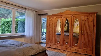 Ein Bett oder Betten in einem Zimmer der Unterkunft Ferienhaus 