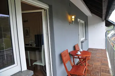 Ein Balkon oder eine Terrasse in der Unterkunft Ferienwohnung Noviomagus