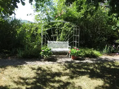 Ein Garten an der Unterkunft Zur Gartenlaube