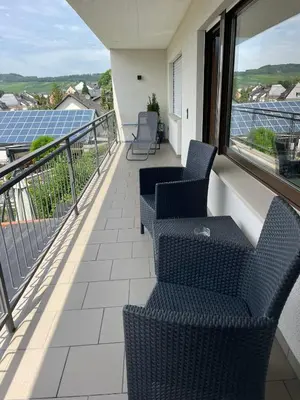 Ein Balkon oder eine Terrasse in der Unterkunft Ferienwohnung im Kirchberg
