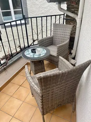 Ein Sitzbereich in der Unterkunft Hotel Gute Quelle