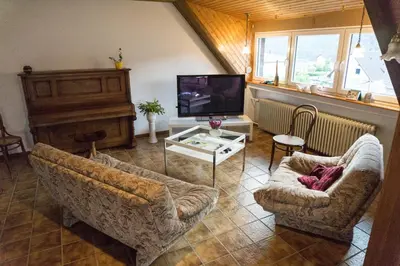 Ein Sitzbereich in der Unterkunft Moderne 70 qm Wohnung mit großer Dachterrasse