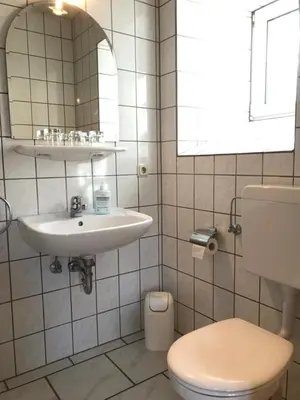Ein Badezimmer in der Unterkunft Vogtshof von Wetteldorf