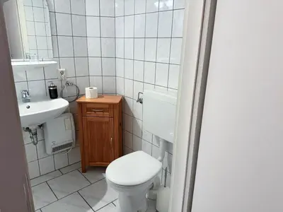 Ein Badezimmer in der Unterkunft Vogtshof von Wetteldorf