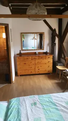 Ein Bett oder Betten in einem Zimmer der Unterkunft Vogtshof von Wetteldorf