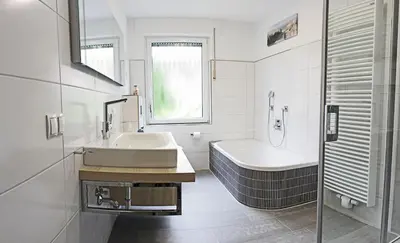 Ein Badezimmer in der Unterkunft Haus Josef Klotten