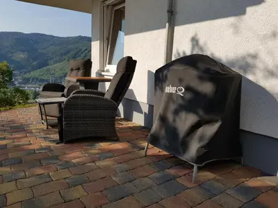 Ein allgemeiner Bergblick oder ein Berglick von der Ferienwohnung aus