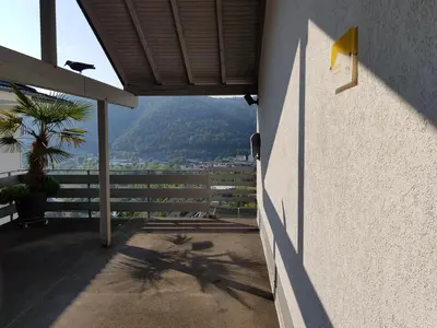 Ein allgemeiner Bergblick oder ein Berglick von der Ferienwohnung aus