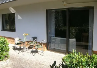 Ein Patio oder anderer Außenbereich in der Unterkunft Apartment Heilbrünnchen