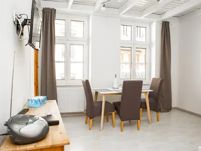 Ein Sitzbereich in der Unterkunft Ferienwohnungen Merl