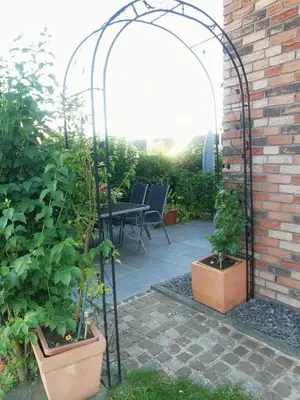 Ein Garten an der Unterkunft Apartment Hasselstrasse