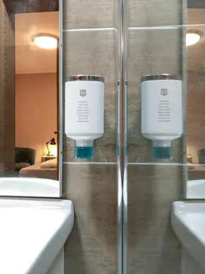 Ein Badezimmer in der Unterkunft Hotel Restaurant Denis