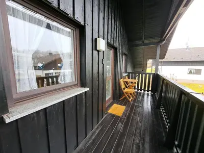 Ein Balkon oder eine Terrasse in der Unterkunft Ferienwohnung Martin