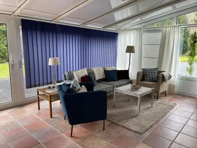 Ein Sitzbereich in der Unterkunft Ferienwohung Auszeit am Eifelsteig