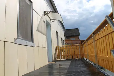 Ein Balkon oder eine Terrasse in der Unterkunft Ferienwohnung Hofmann