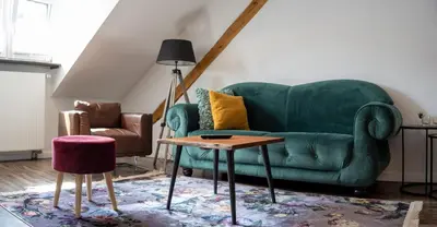 Ein Sitzbereich in der Unterkunft Das Haus Am Markt
