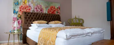 Ein Bett oder Betten in einem Zimmer der Unterkunft Das Haus Am Markt