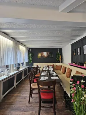 Ein Sitzbereich in der Unterkunft Hotel Schloßschenke