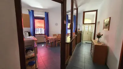 Ein Sitzbereich in der Unterkunft Haus Born